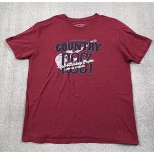 Moonshine Spirit Shirt Adult Extra Large Red Short Sleeve Brad Paisley Men's